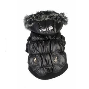 Pet Life Metallic Ski Parka Dog Jacket with Hood Size XSmall